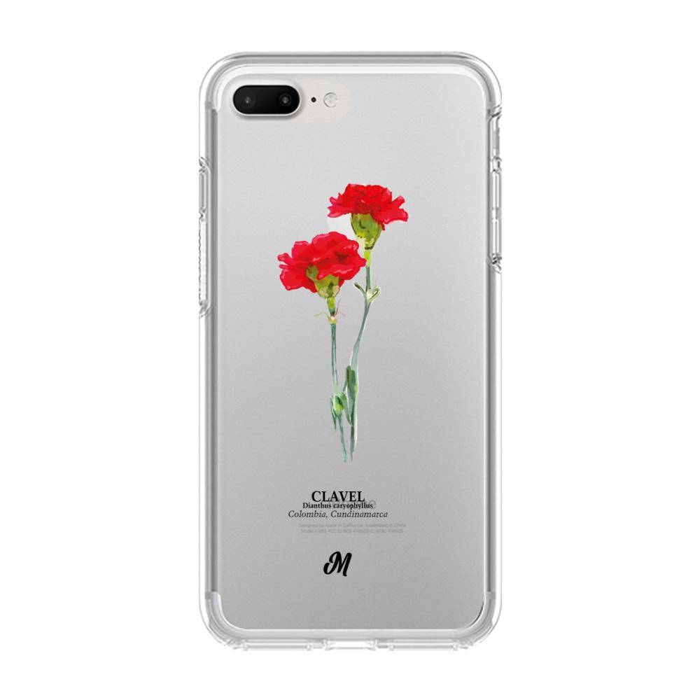 Case para iphone 8 plus Claveles Rojos - Mandala Cases