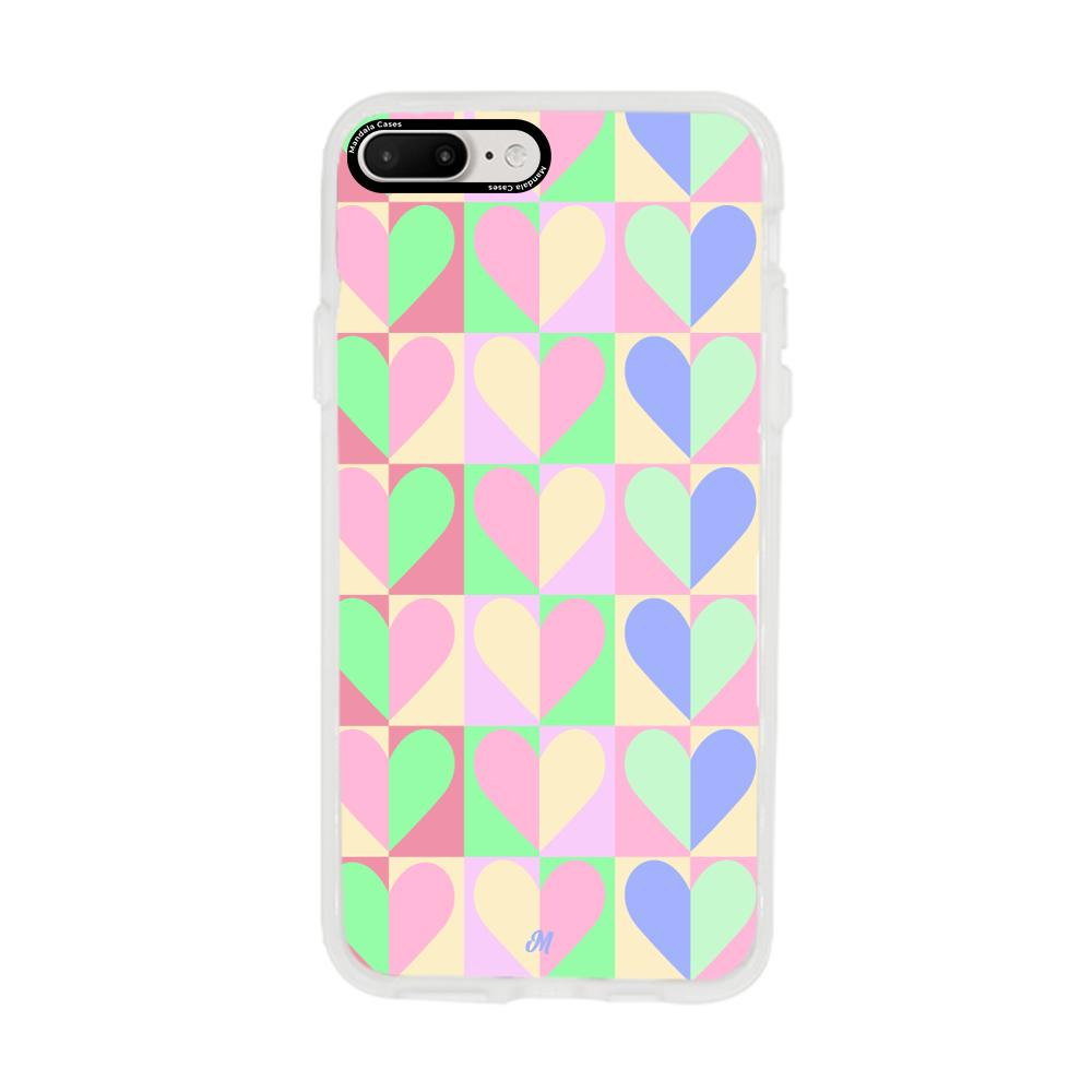 Case para iphone 8 plus Corazones Lovely - Mandala Cases