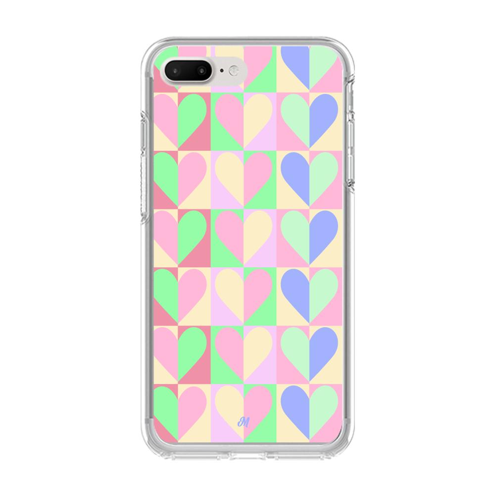 Case para iphone 8 plus Corazones Lovely - Mandala Cases