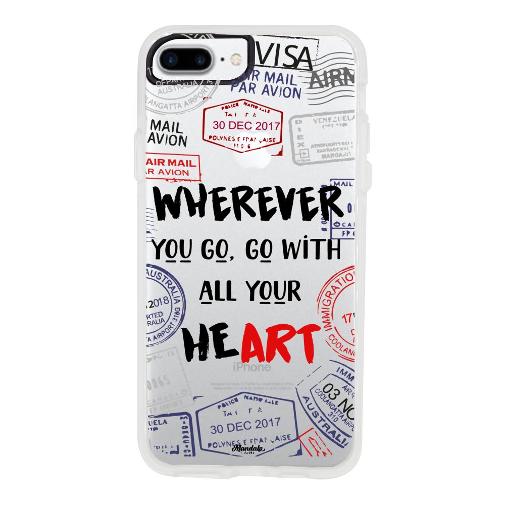 Case para iphone 8 plus Go With Your Heart - Mandala Cases