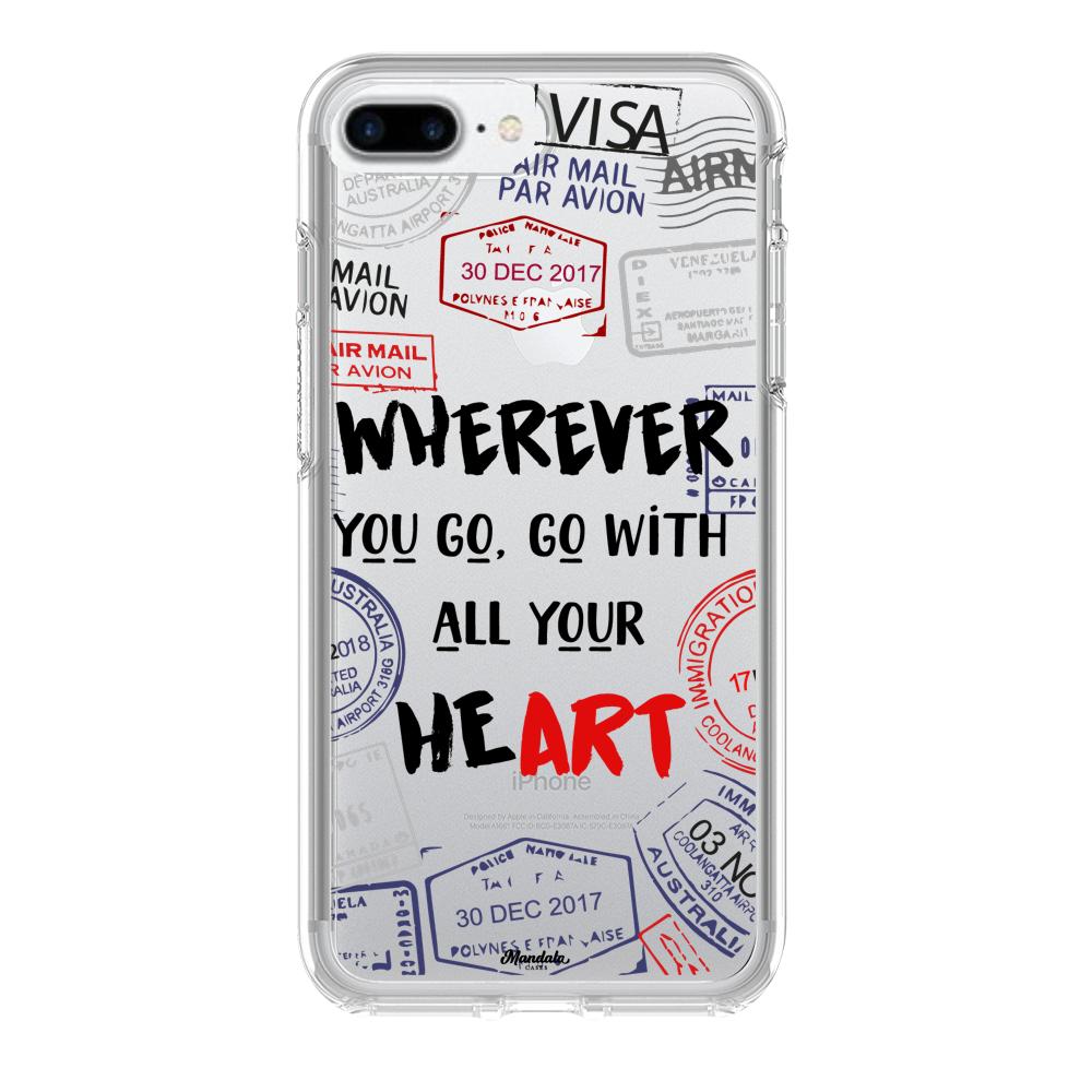 Case para iphone 8 plus Go With Your Heart - Mandala Cases