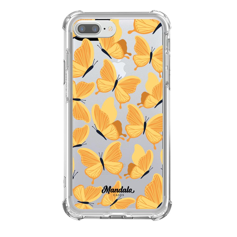Estuches para iphone 8 plus - Yellow Butterflies Case  - Mandala Cases