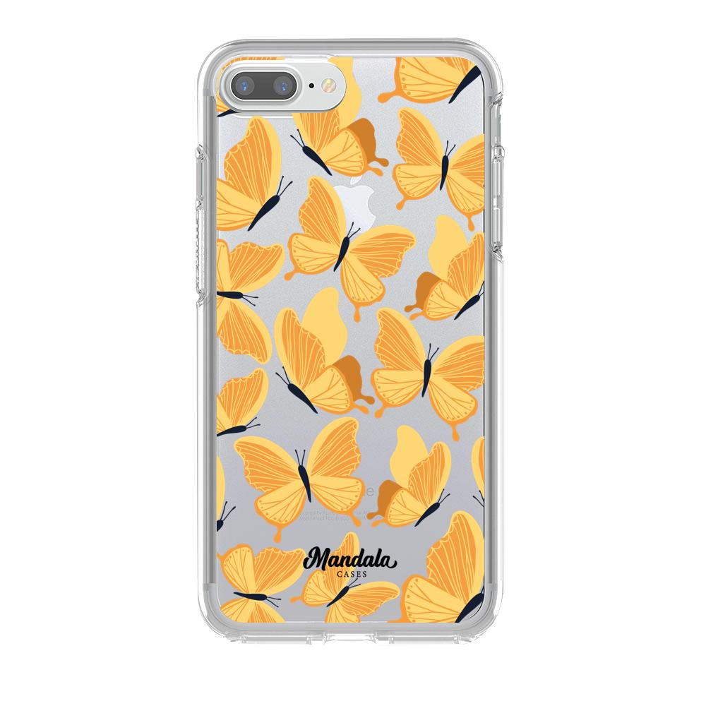 Estuches para iphone 8 plus - Yellow Butterflies Case  - Mandala Cases