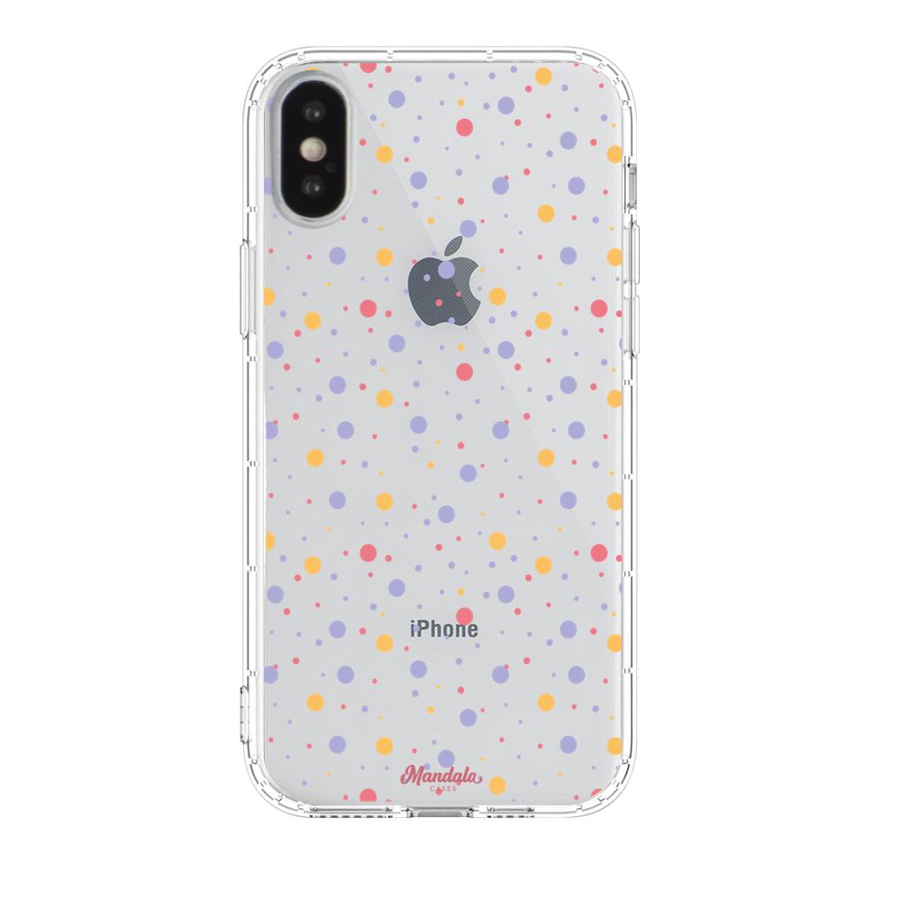Case para iphone x puntos de coloridos-  - Mandala Cases