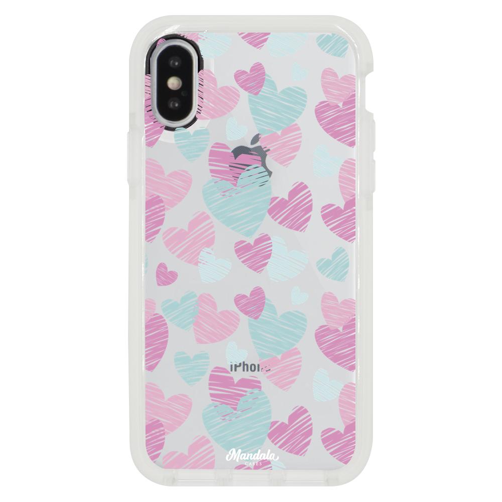 Case para iphone x Funda Corazones Delicados - Mandala Cases