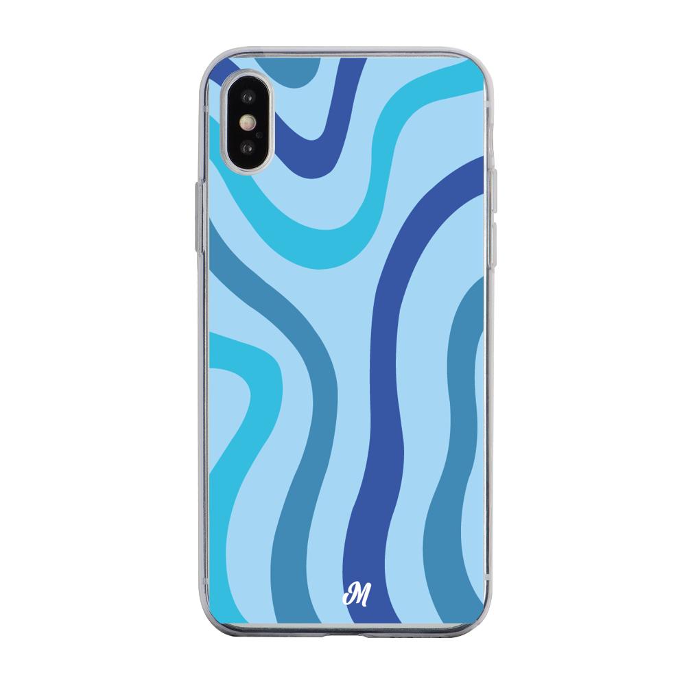 Case para iphone x Líneas Azules - Mandala Cases
