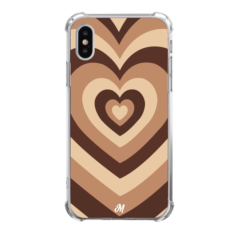 Case para iphone x Corazón café - Mandala Cases