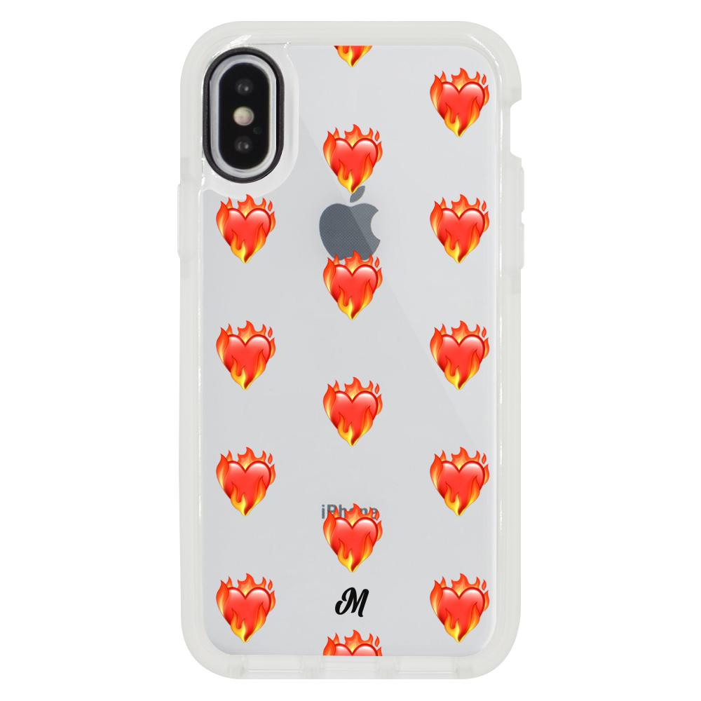 Case para iphone x de Corazón en llamas - Mandala Cases