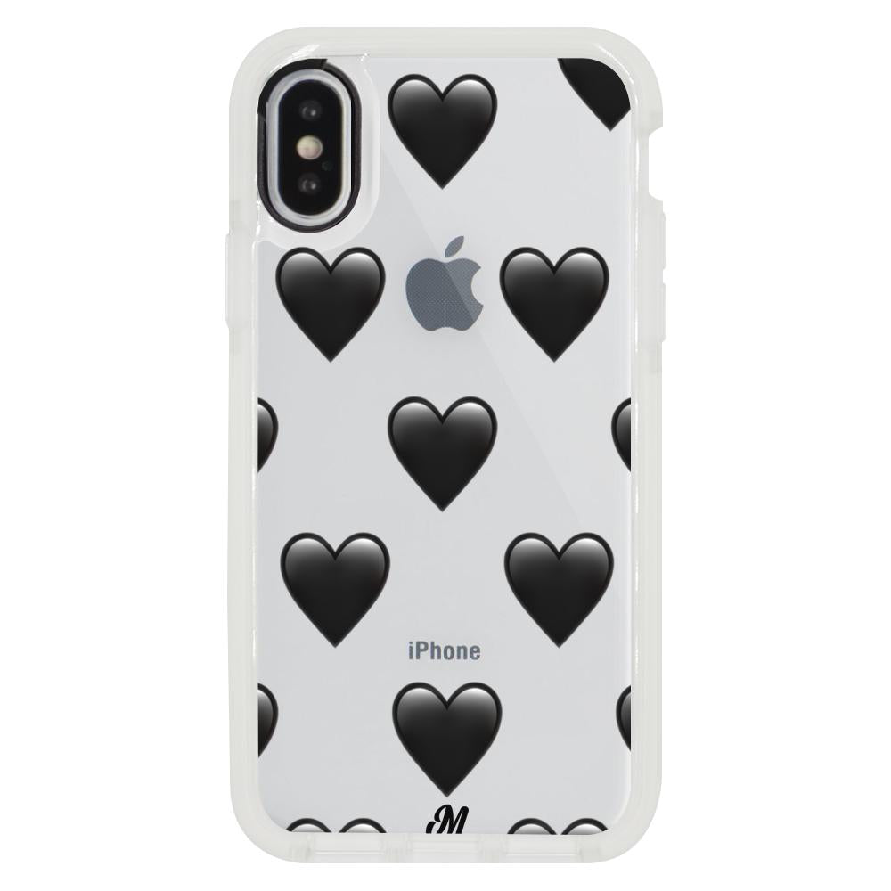 Case para iphone x de Corazón Negro - Mandala Cases