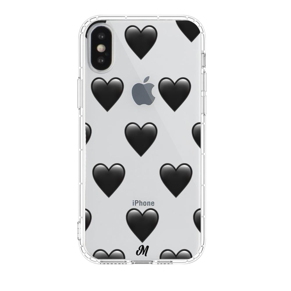 Case para iphone x de Corazón Negro - Mandala Cases