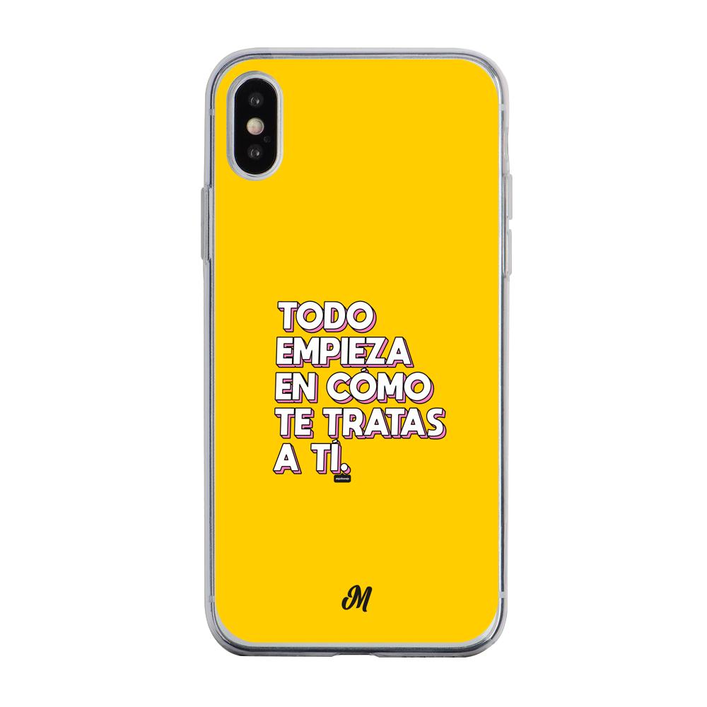 Estuches para iphone x - Empieza por ti Yellow Case  - Mandala Cases