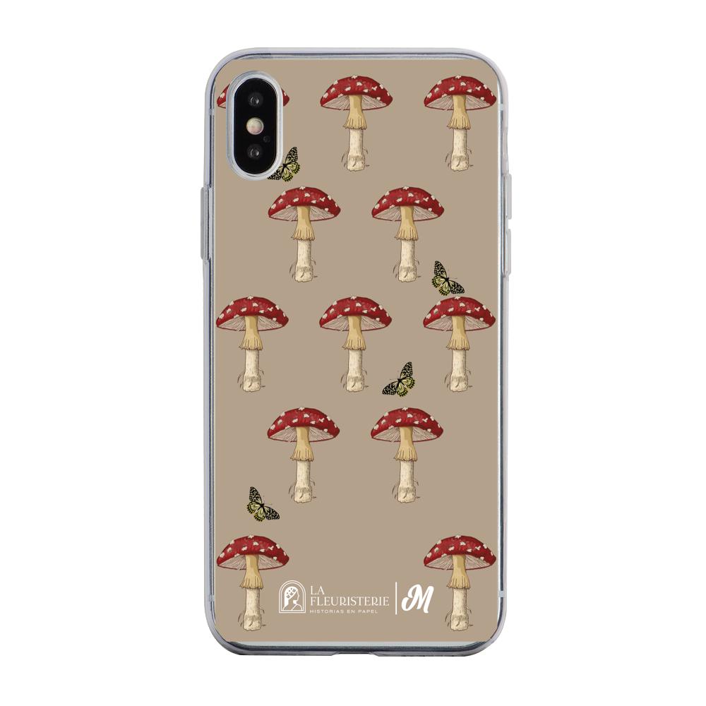 Case para iphone x Hongo Patrón Crema - Mandala Cases