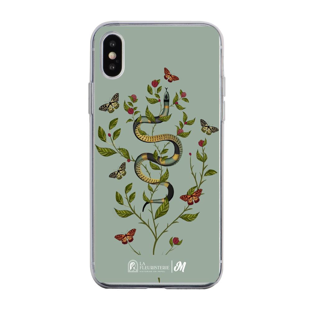 Case para iphone x Snake Flowers Menta - Mandala Cases