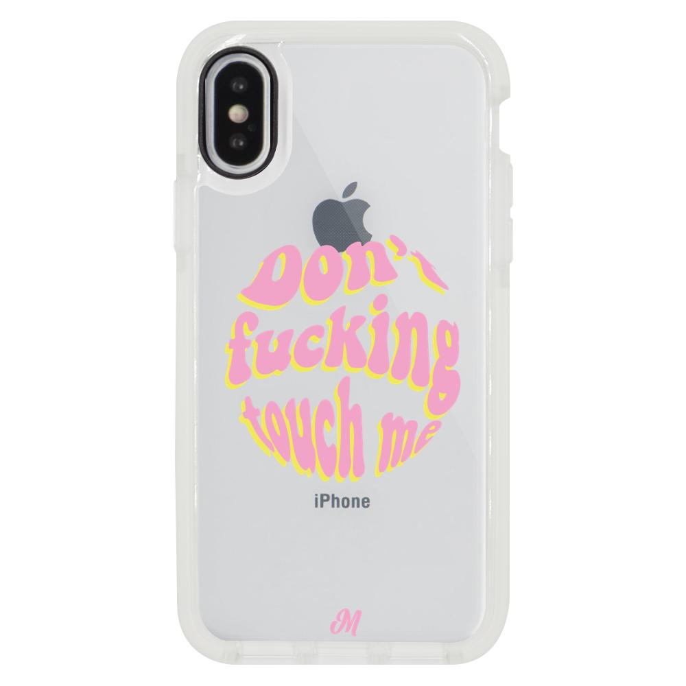 Case para iphone x Don't fucking touch me rosa - Mandala Cases
