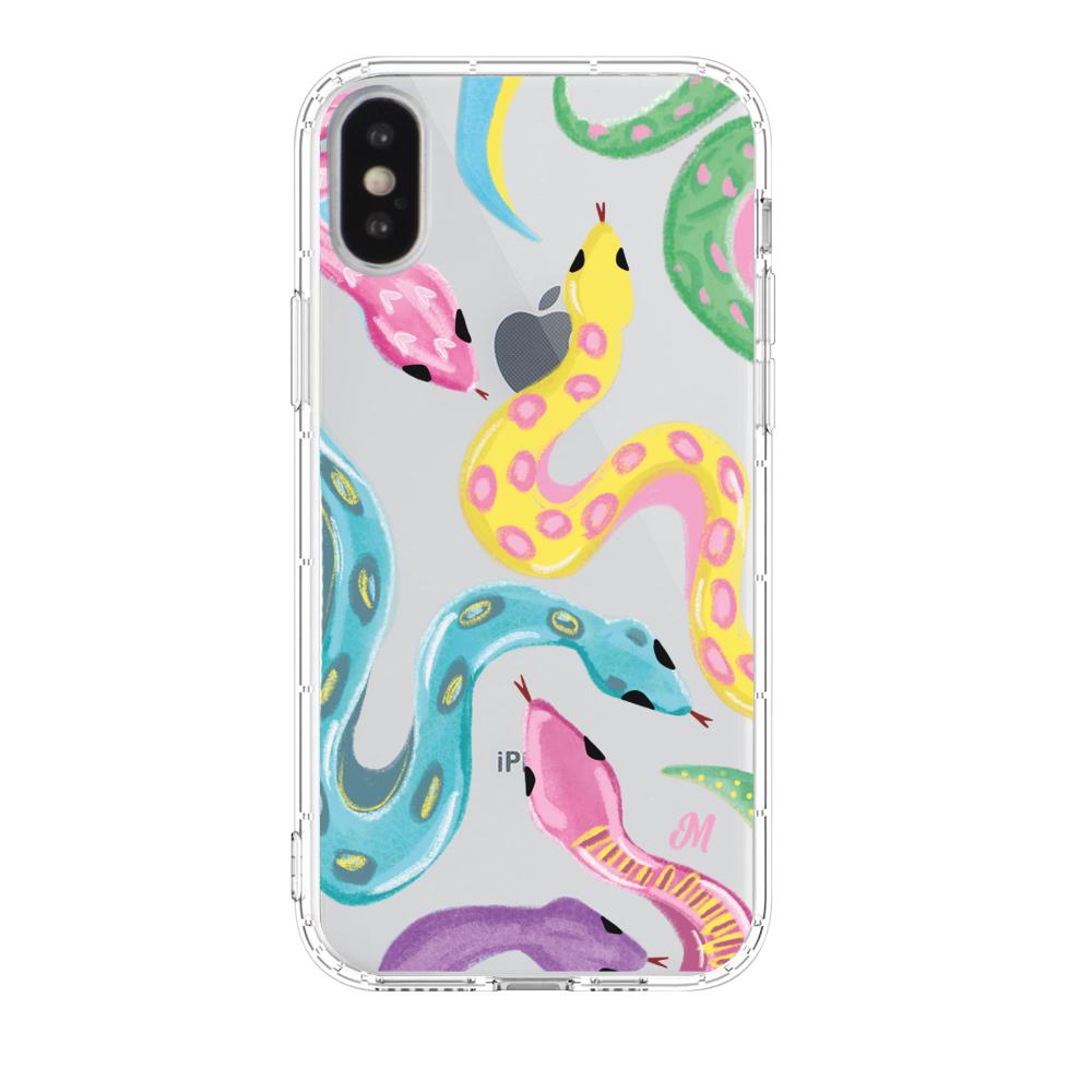 Case para iphone x Serpientes coloridas - Mandala Cases