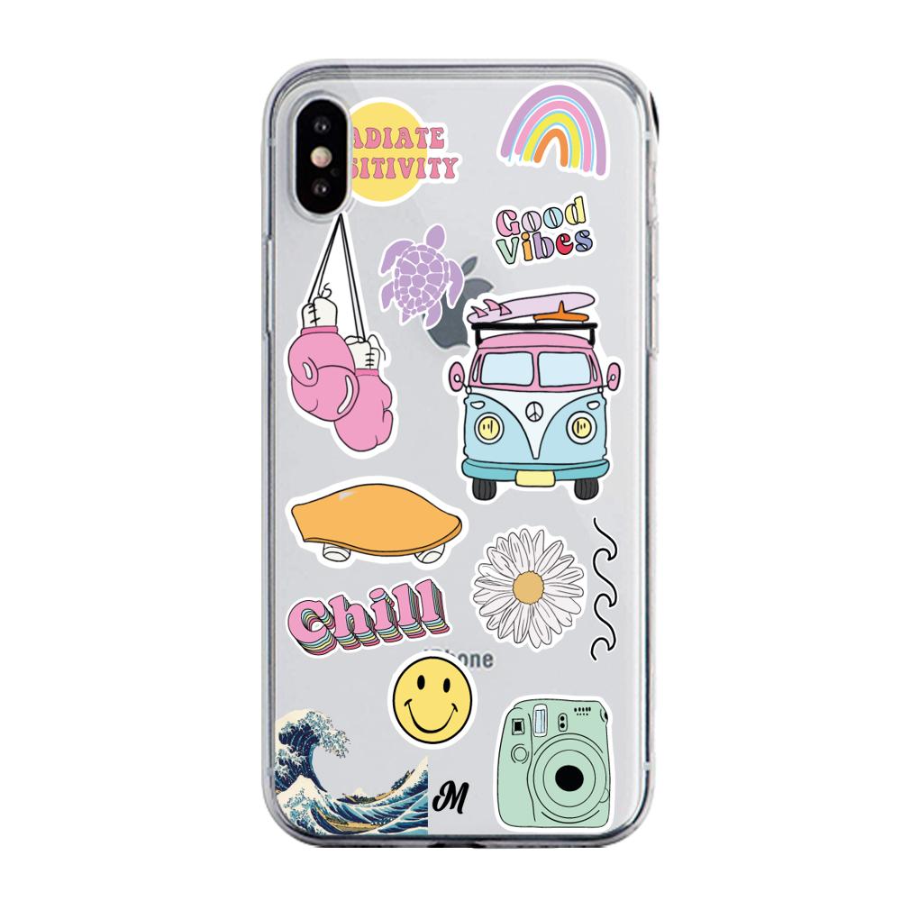 Case para iphone x Chill summer stickers - Mandala Cases