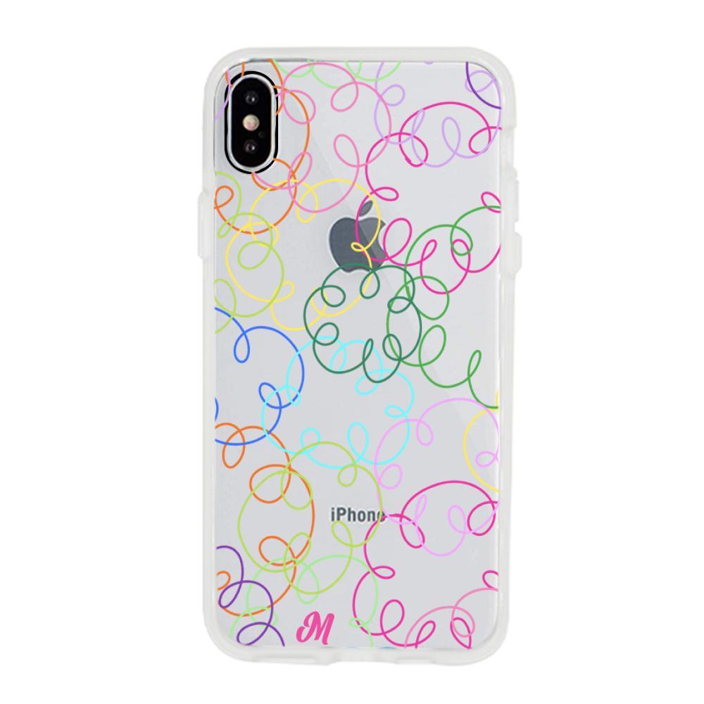 Case para iphone x Curly lines - Mandala Cases