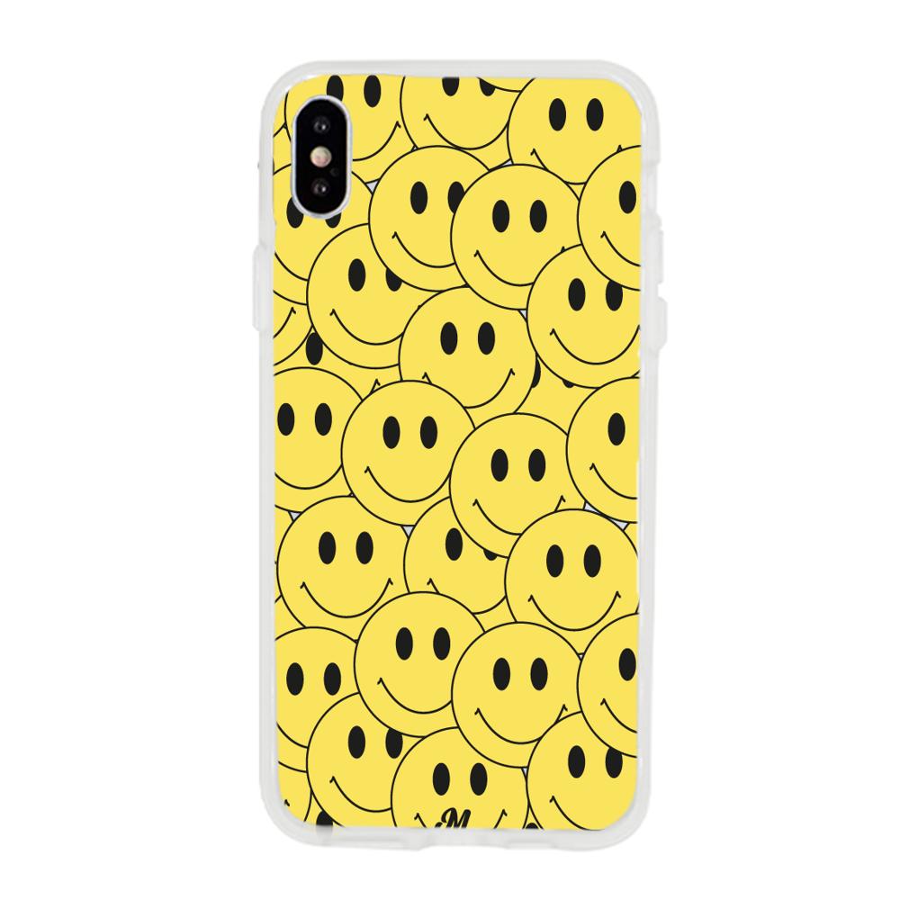 Case para iphone x Yellow happy faces - Mandala Cases