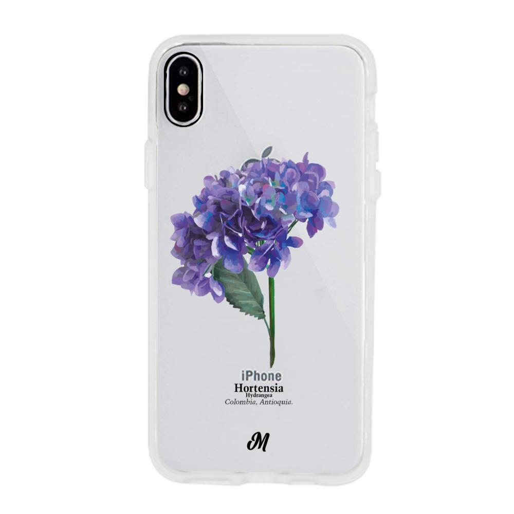 Case para iphone x Hortensia lila - Mandala Cases