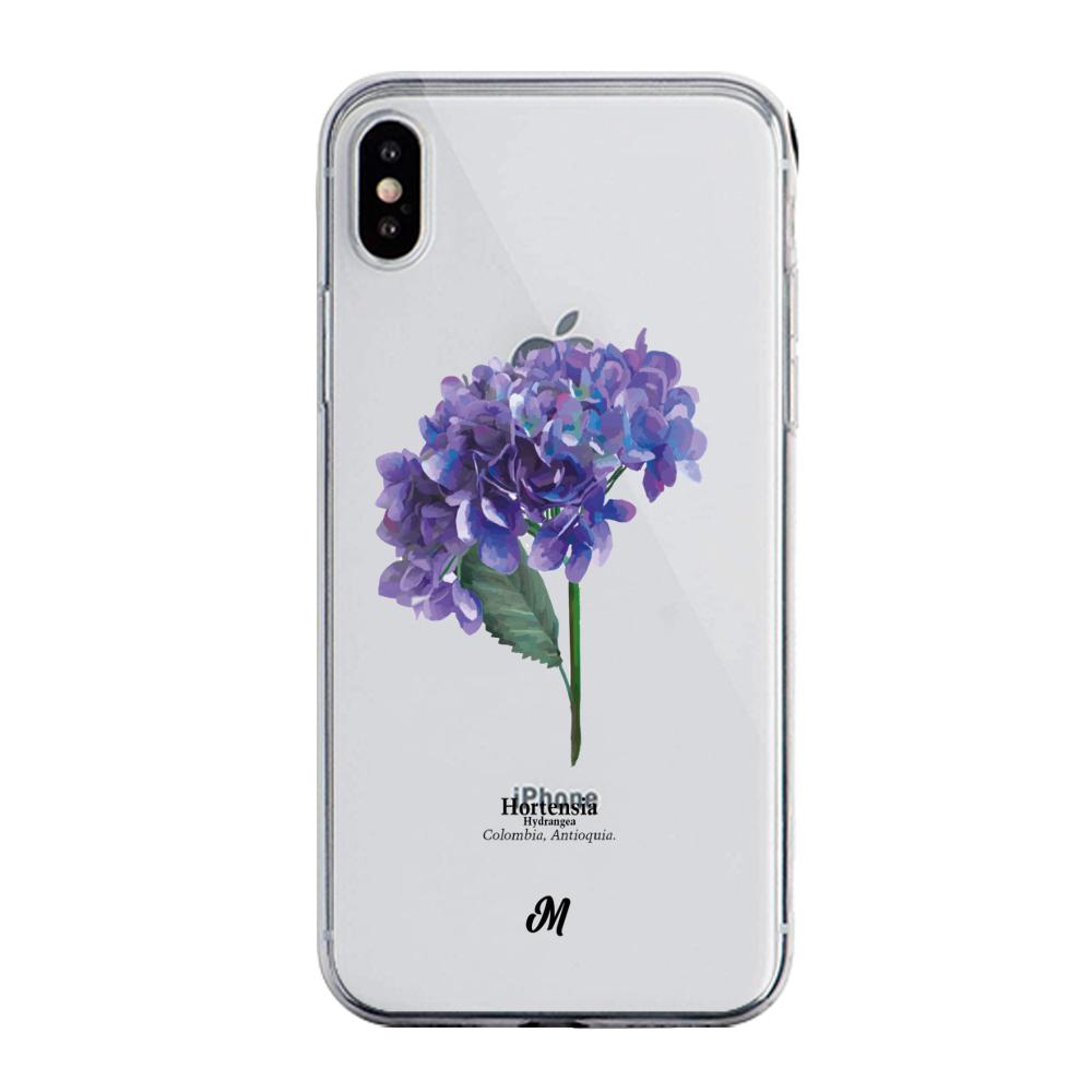 Case para iphone x Hortensia lila - Mandala Cases