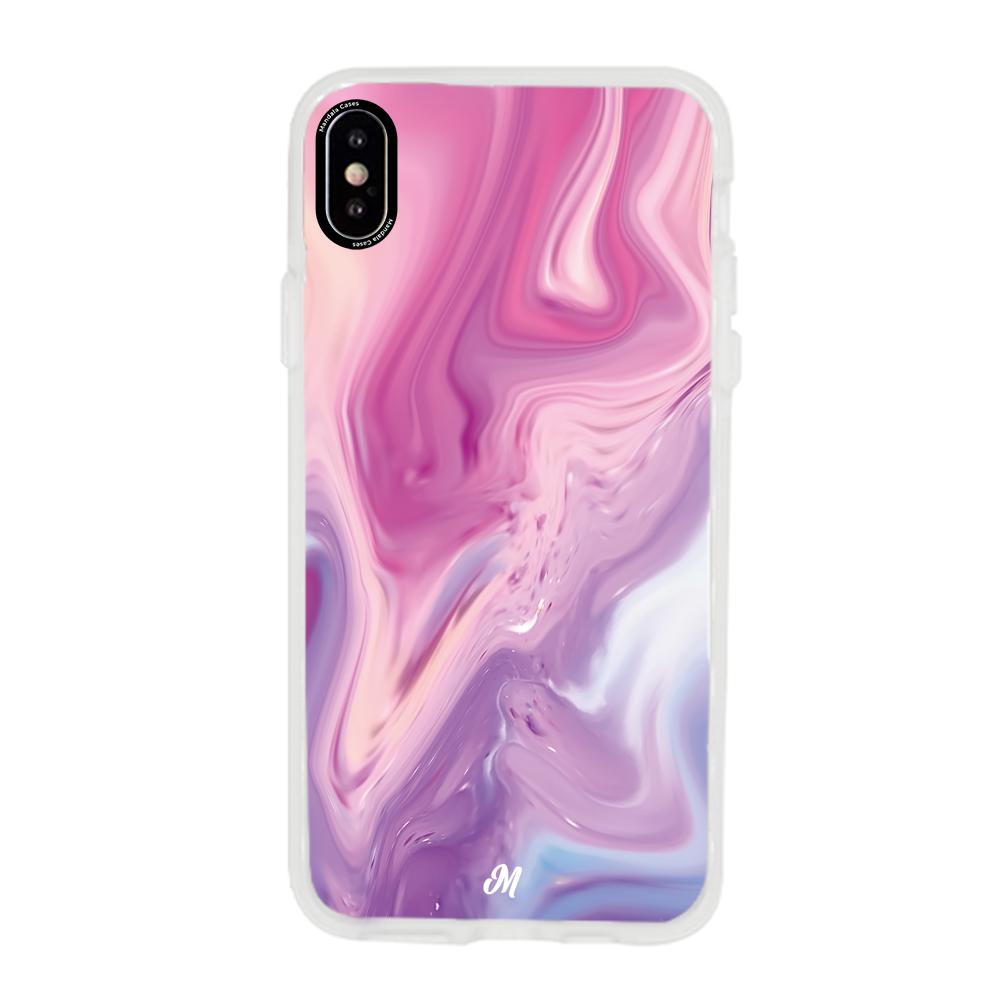 Cases para iphone x Marmol liquido pink - Mandala Cases