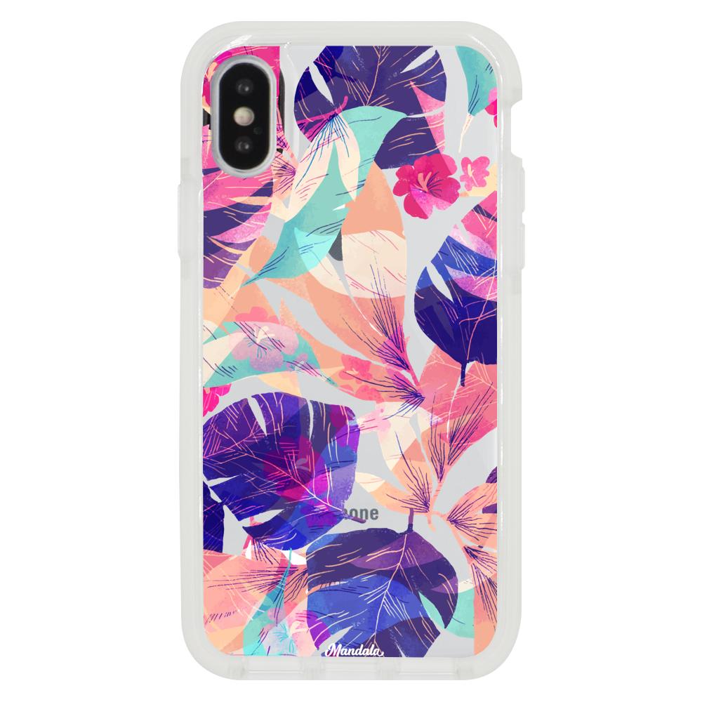 Case para iphone x de Hojas Coloridas - Mandala Cases
