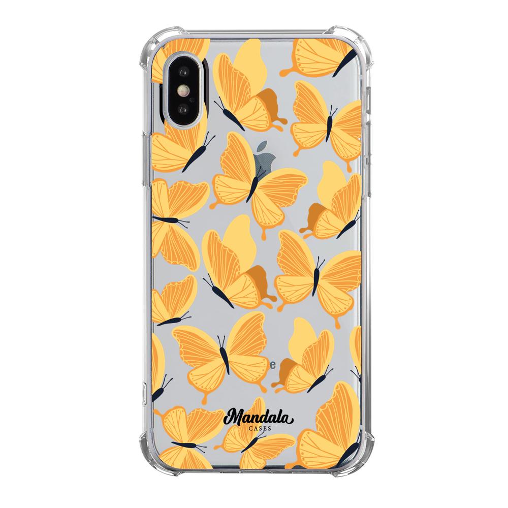 Estuches para iphone x - Yellow Butterflies Case  - Mandala Cases