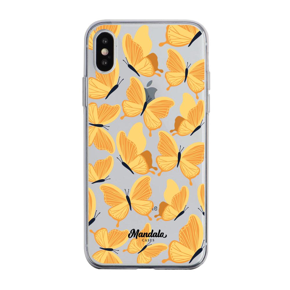 Estuches para iphone x - Yellow Butterflies Case  - Mandala Cases