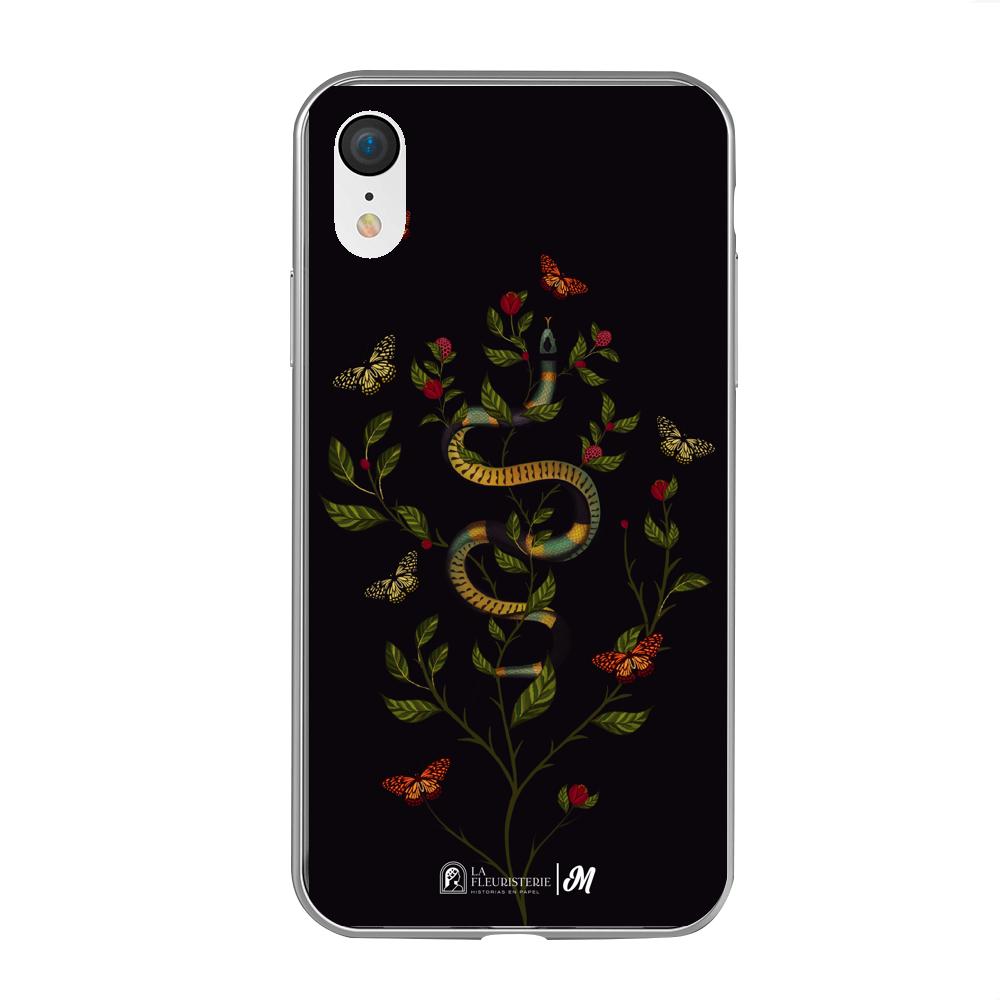 Case para iphone xr Sanke Flowers Negra - Mandala Cases