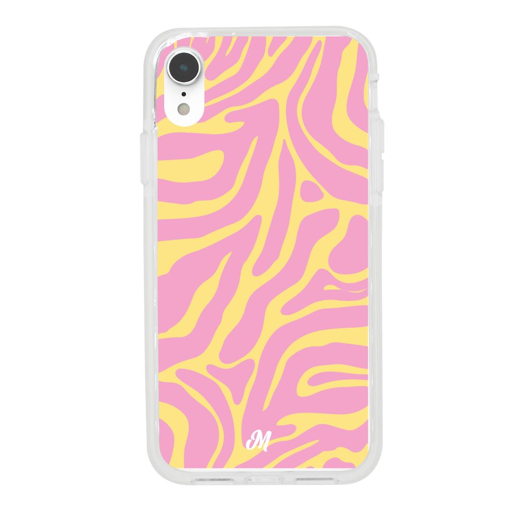 Case para iphone xr Lineas rosa y amarillo - Mandala Cases