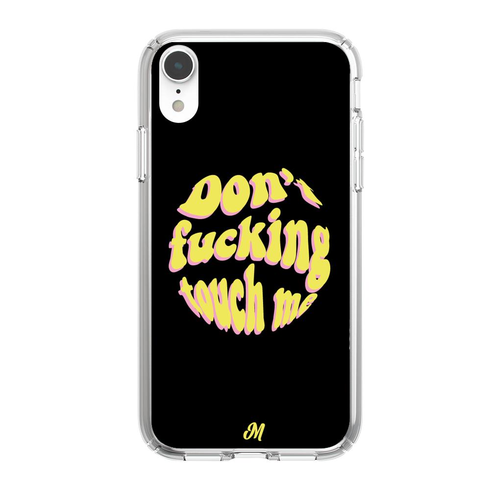 Case para iphone xr Don't fucking touch me amarillo - Mandala Cases