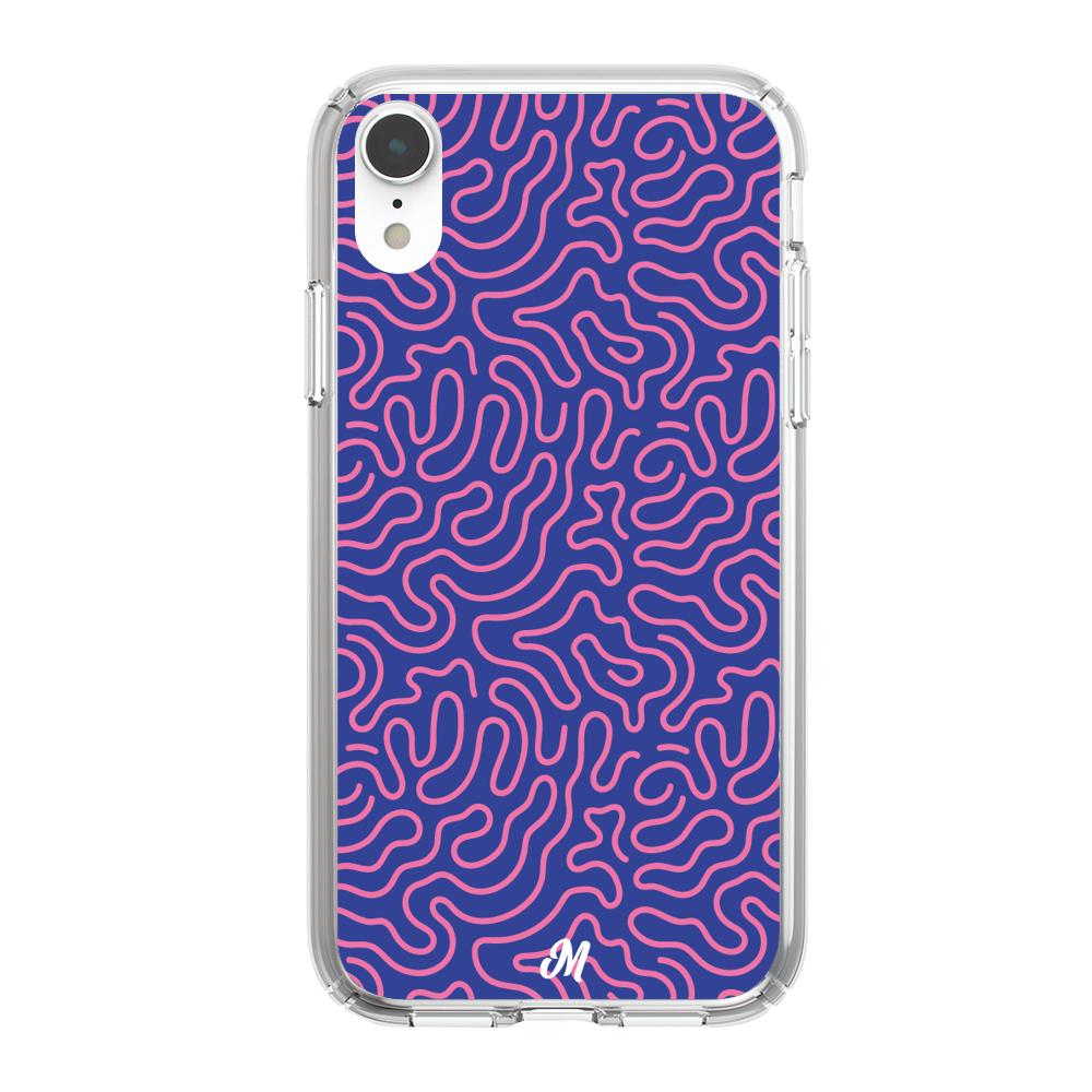 Case para iphone xr Pink crazy lines - Mandala Cases