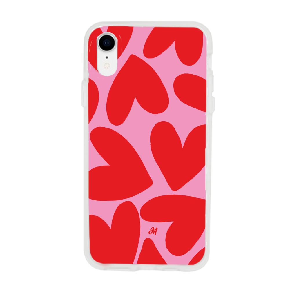 Case para iphone xr Red Hearts - Mandala Cases