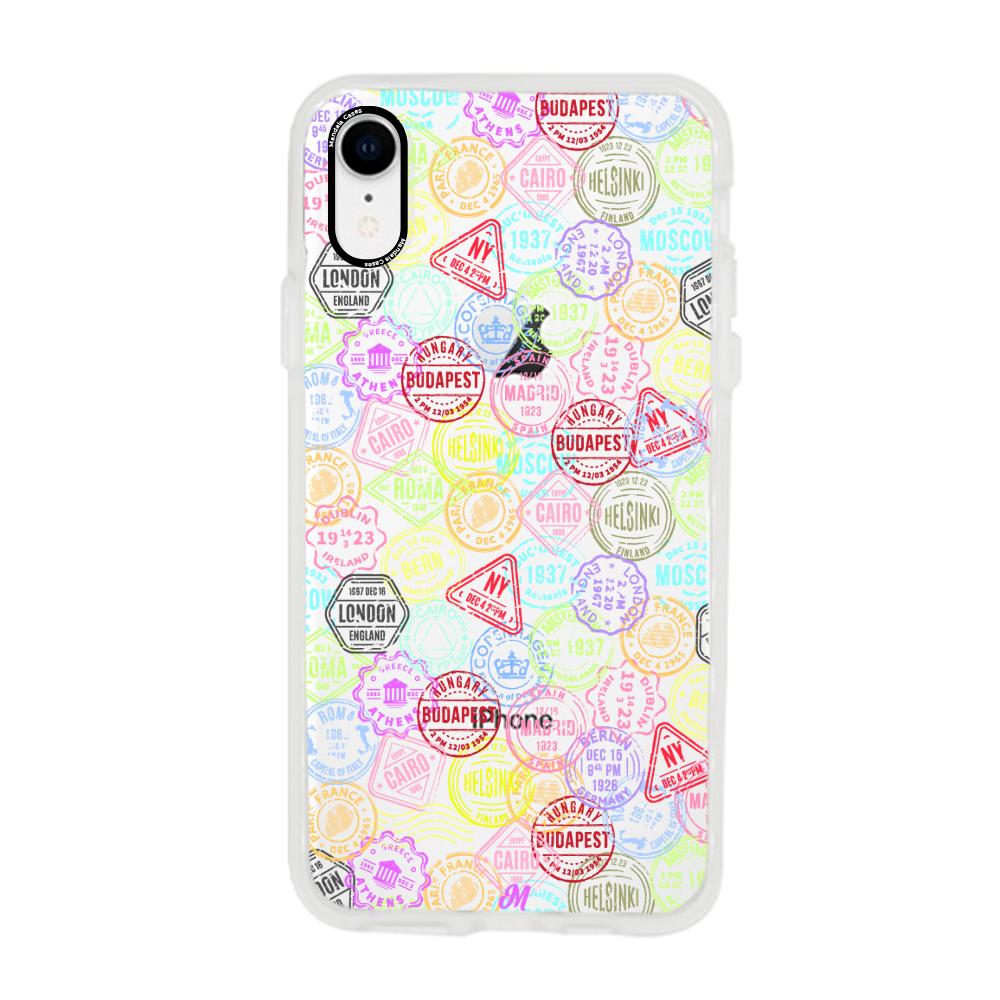 Case para iphone xr Sellos viajeros - Mandala Cases