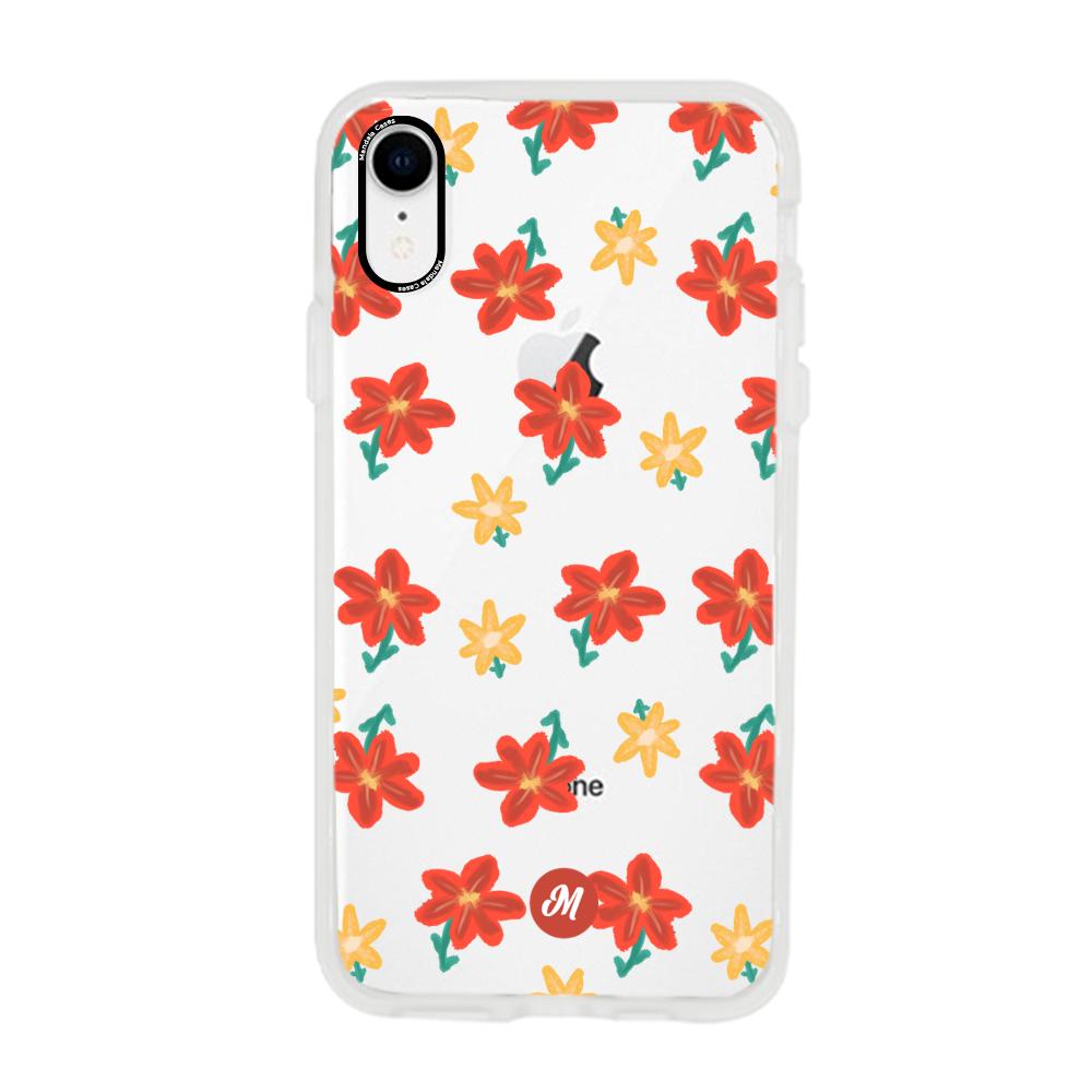 Cases para iphone xr RED FLOWERS - Mandala Cases