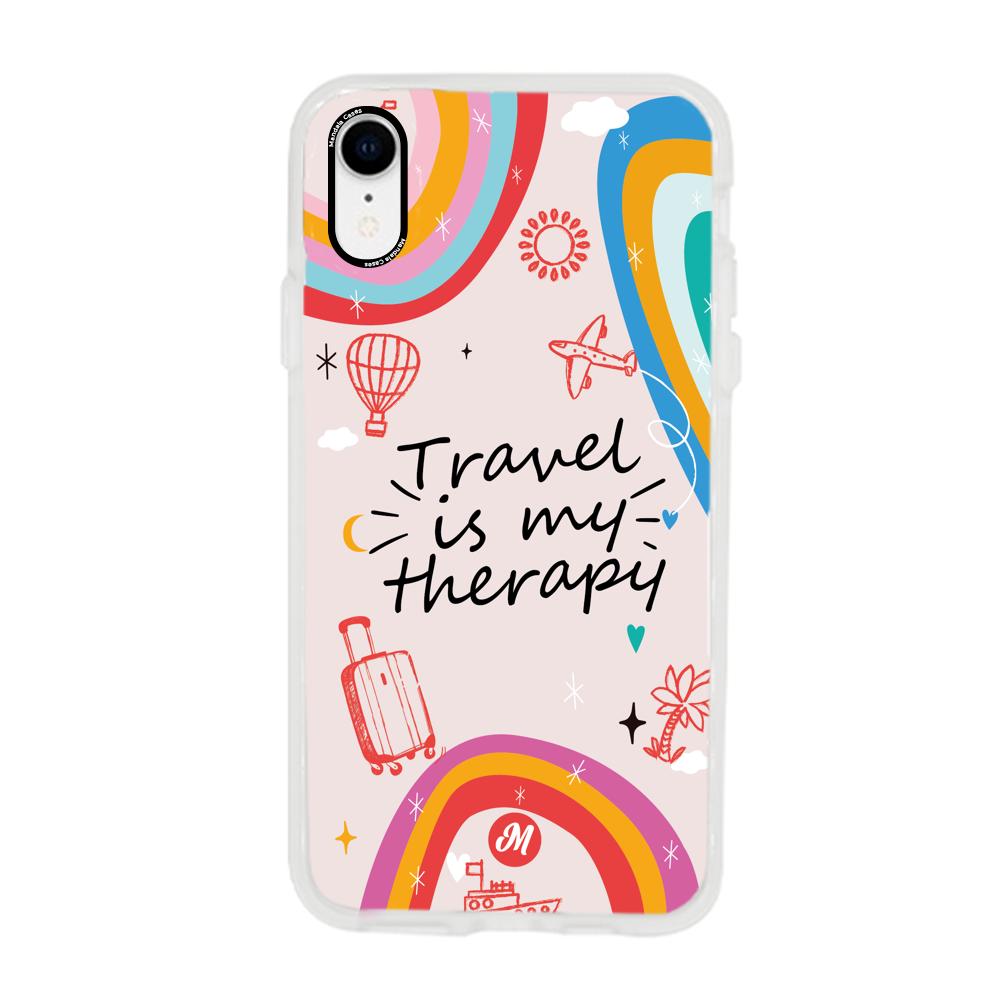 Cases para iphone xr TRAVEL IS MY THERAPY - Mandala Cases