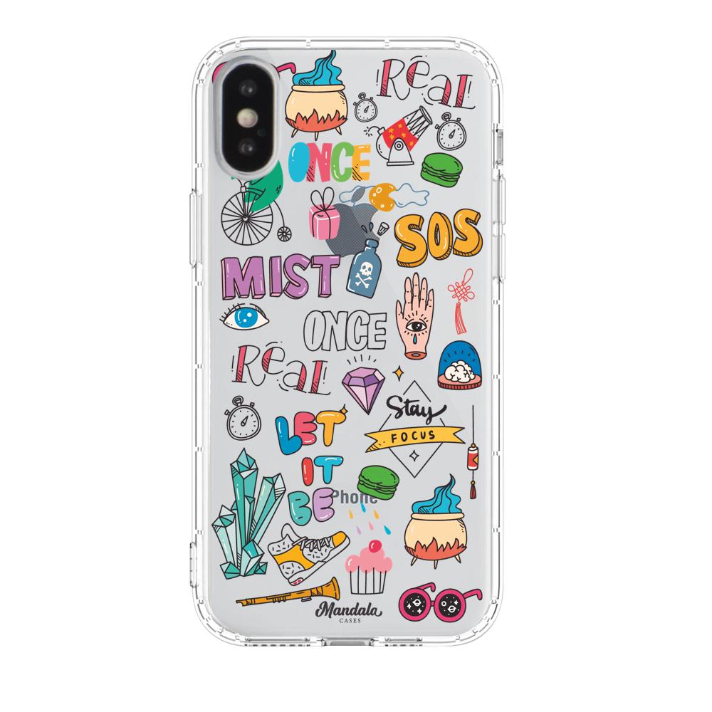 Case para iphone xs Funda Mist Stickers - Mandala Cases