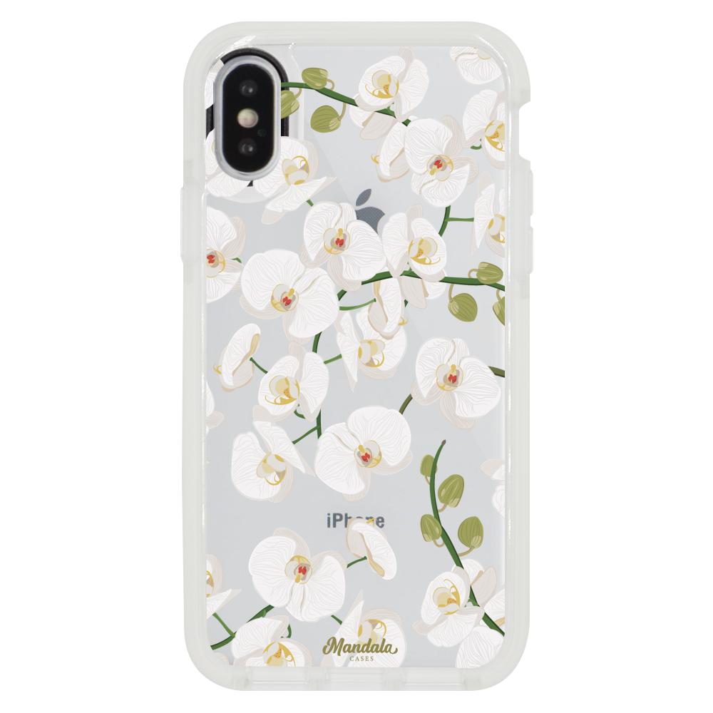 Case para iphone xs Funda Orquídeas  - Mandala Cases