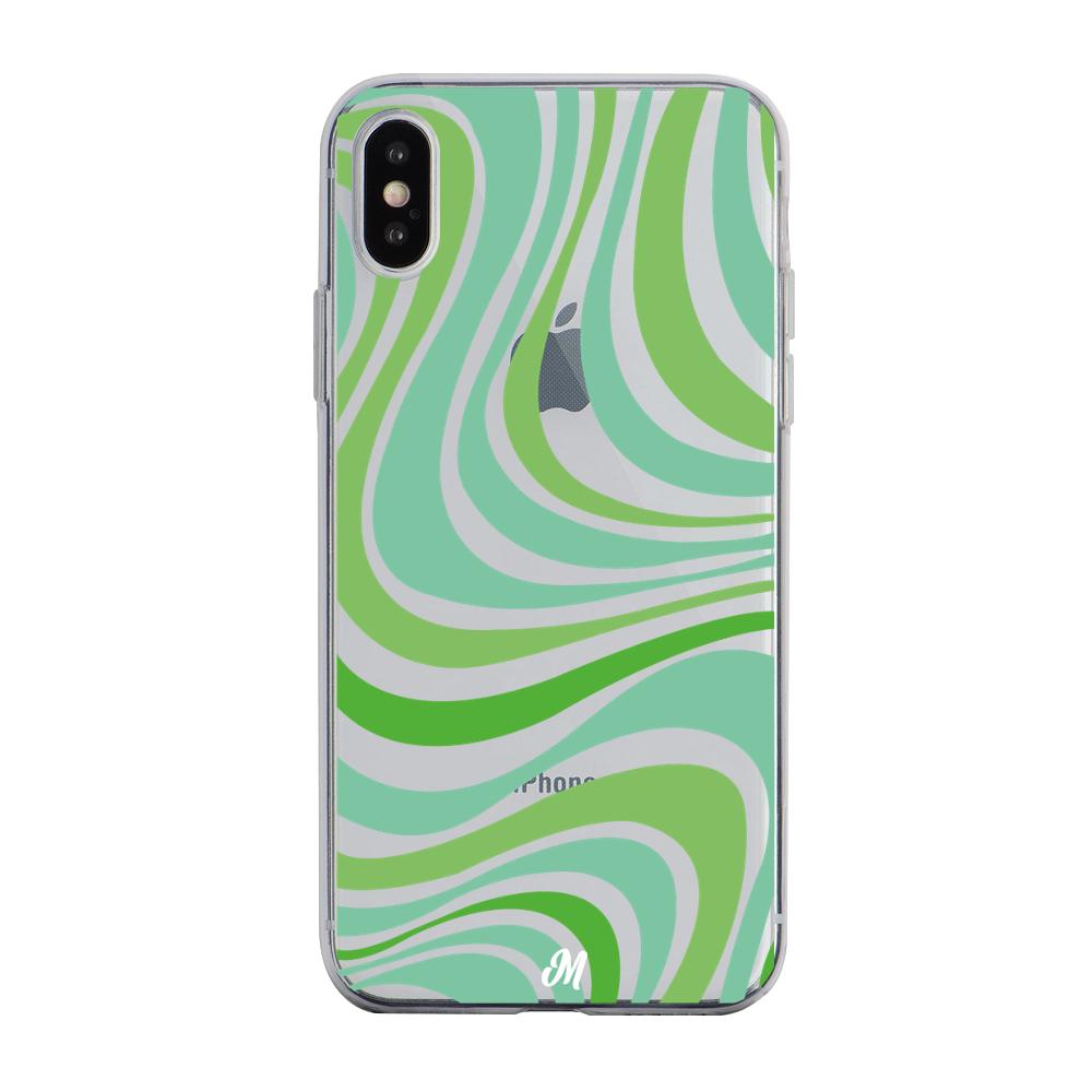 Case para iphone xs Groovy verde - Mandala Cases