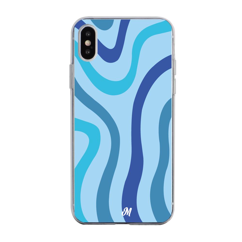 Case para iphone xs Líneas Azules - Mandala Cases