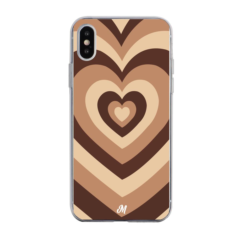 Case para iphone xs Corazón café - Mandala Cases