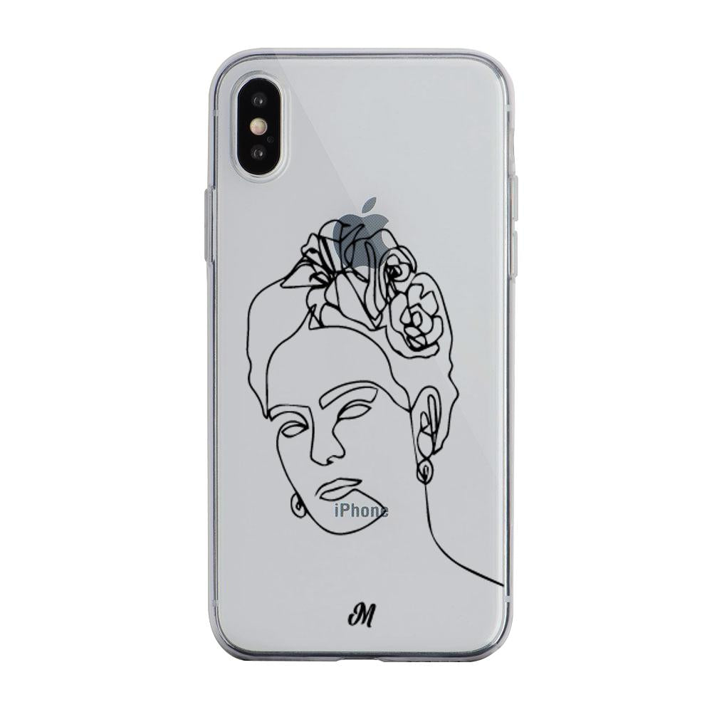 Estuches para iphone xs - Frida Line Art Case  - Mandala Cases