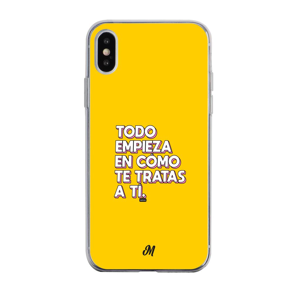 Estuches para iphone xs - Empieza por ti Yellow Case  - Mandala Cases