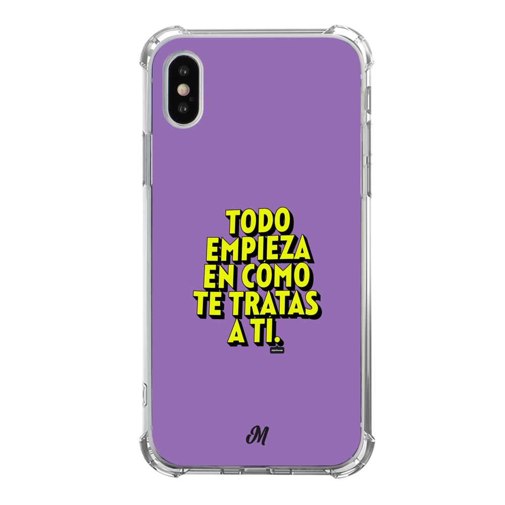Estuches para iphone xs - Empieza por ti Purple Case  - Mandala Cases