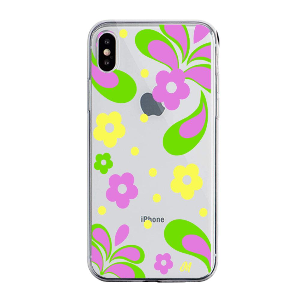 Case para iphone xs Flores moradas aesthetic - Mandala Cases