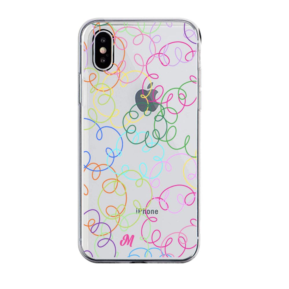 Case para iphone xs Curly lines - Mandala Cases
