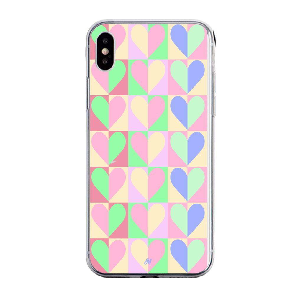 Case para iphone xs Corazones Lovely - Mandala Cases