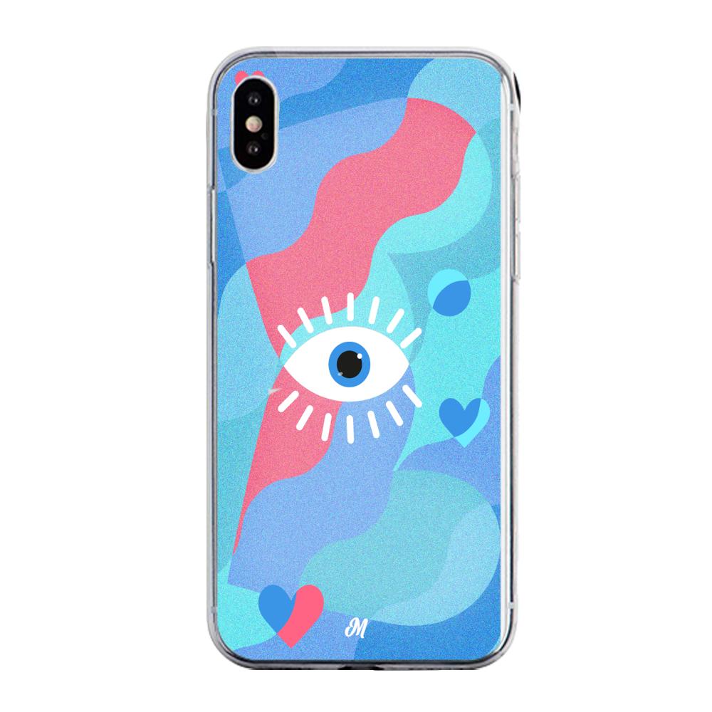 Case para iphone xs Amor azul - Mandala Cases
