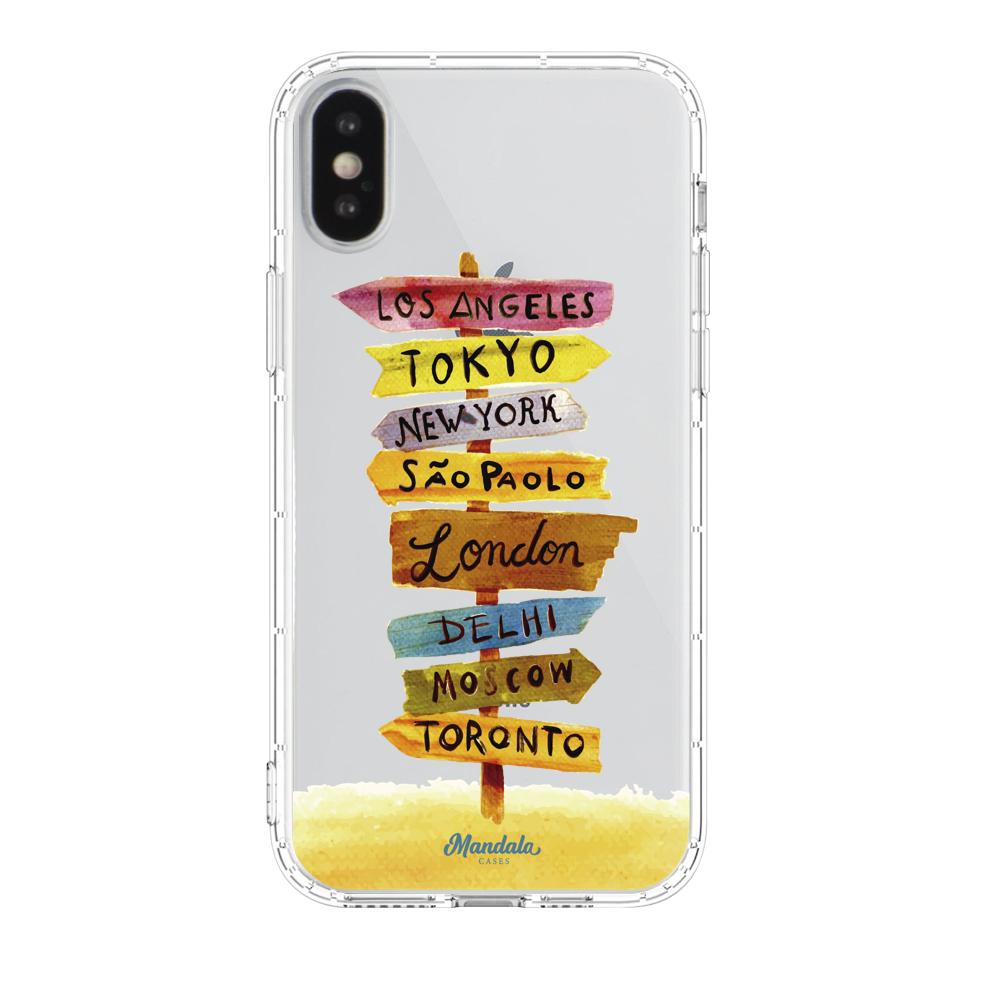 Case para iphone xs max Funda Letreros de Ciudades  - Mandala Cases