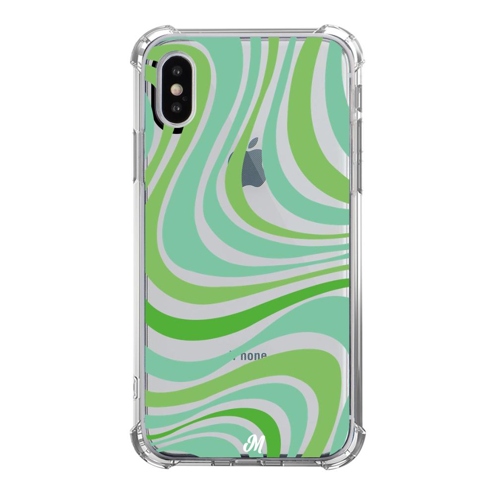 Case para iphone xs max Groovy verde - Mandala Cases